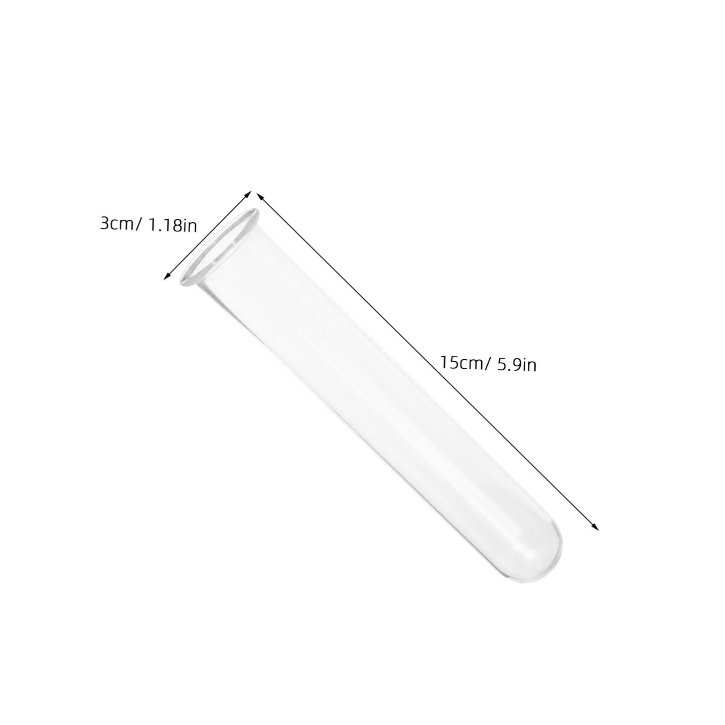 WESIEVYA 5pcs Glass Hydroponic Test Tube Vases 2.5x3x15cm Glass Propagation Tubes for Small Terrarium Plants Office Home Flower Display