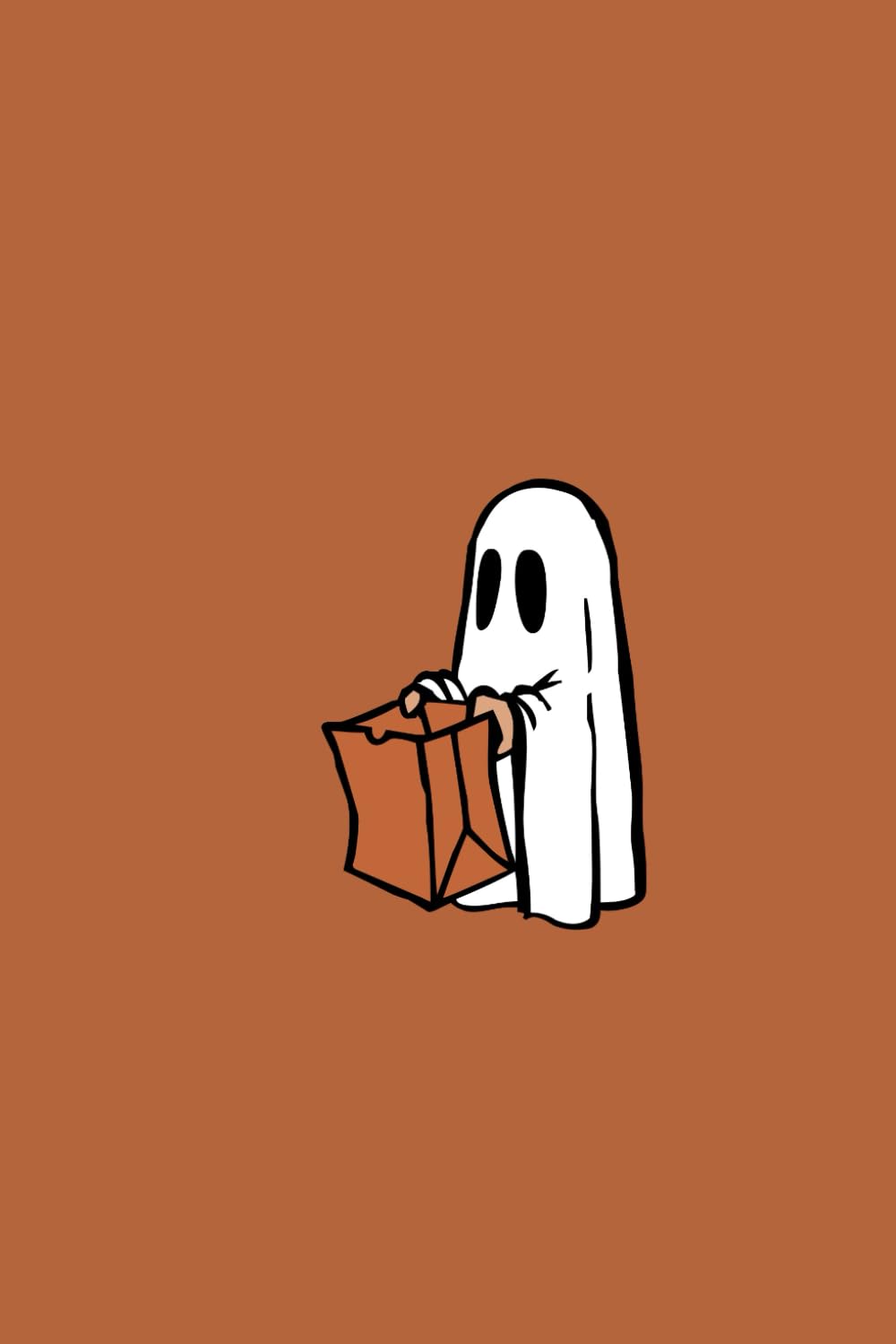 DH Ghost Halloween Candy Bag Journal Notebook , Plain, Portable, Planner, Paperback 6'' x 9''