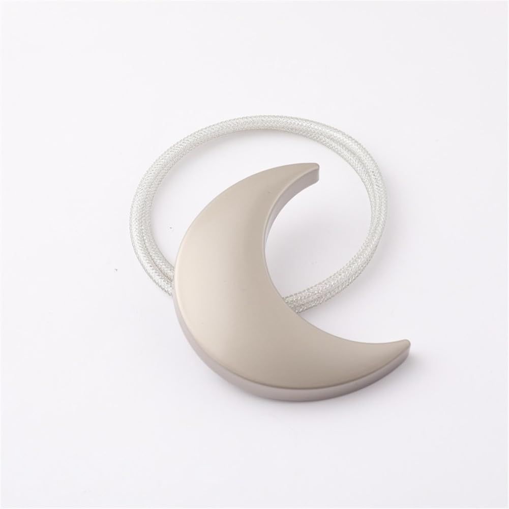 Sorfia Curtain Tiebacks, 2 Pack Magnetic Curtain Tiebacks Moon Curtain tie Back Curtain holdbacks Magnetic Curtain Clips Curtain tie Backs Curtain Clips Holder for Window Draperies Hold Curtains Drape