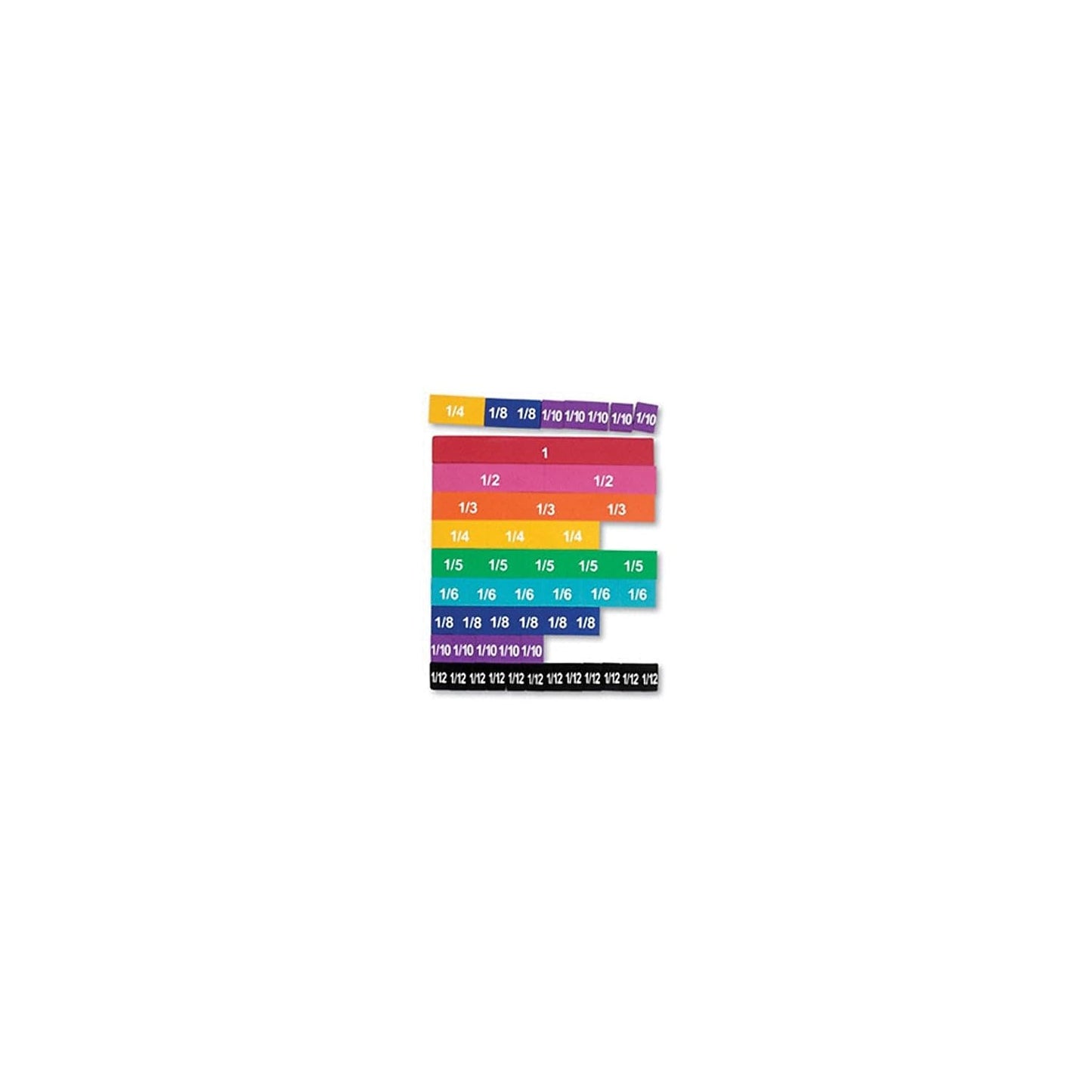 Learning Resources Magnetic Rainbow Fraction Tiles, Visual/Tactile Learning, Soft Foam Magnetic Tiles, 51 Pieces, Ages 6+