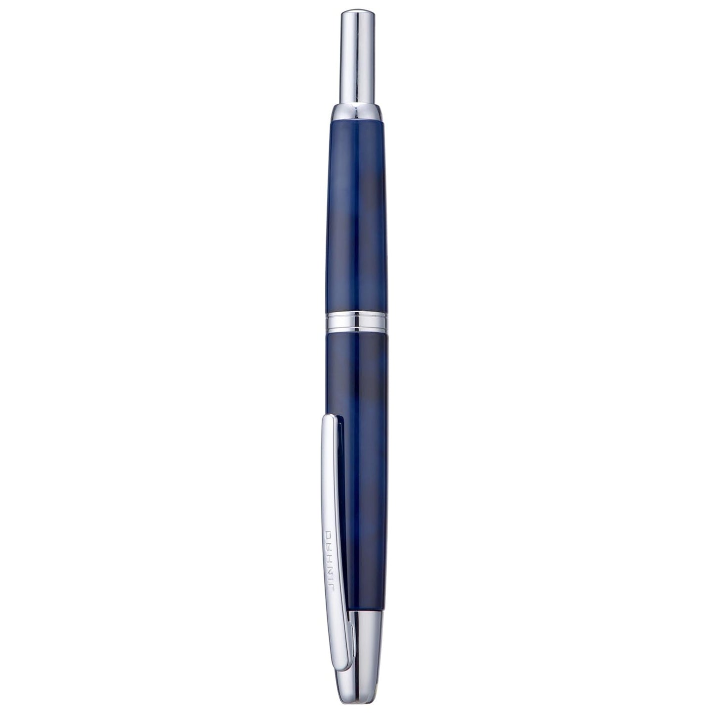 Jinhao 10 Press Fountain Pen with Box, Glacier Blue Retractable Extra Fine Nib with Ink Converter Set (Silver Clip)