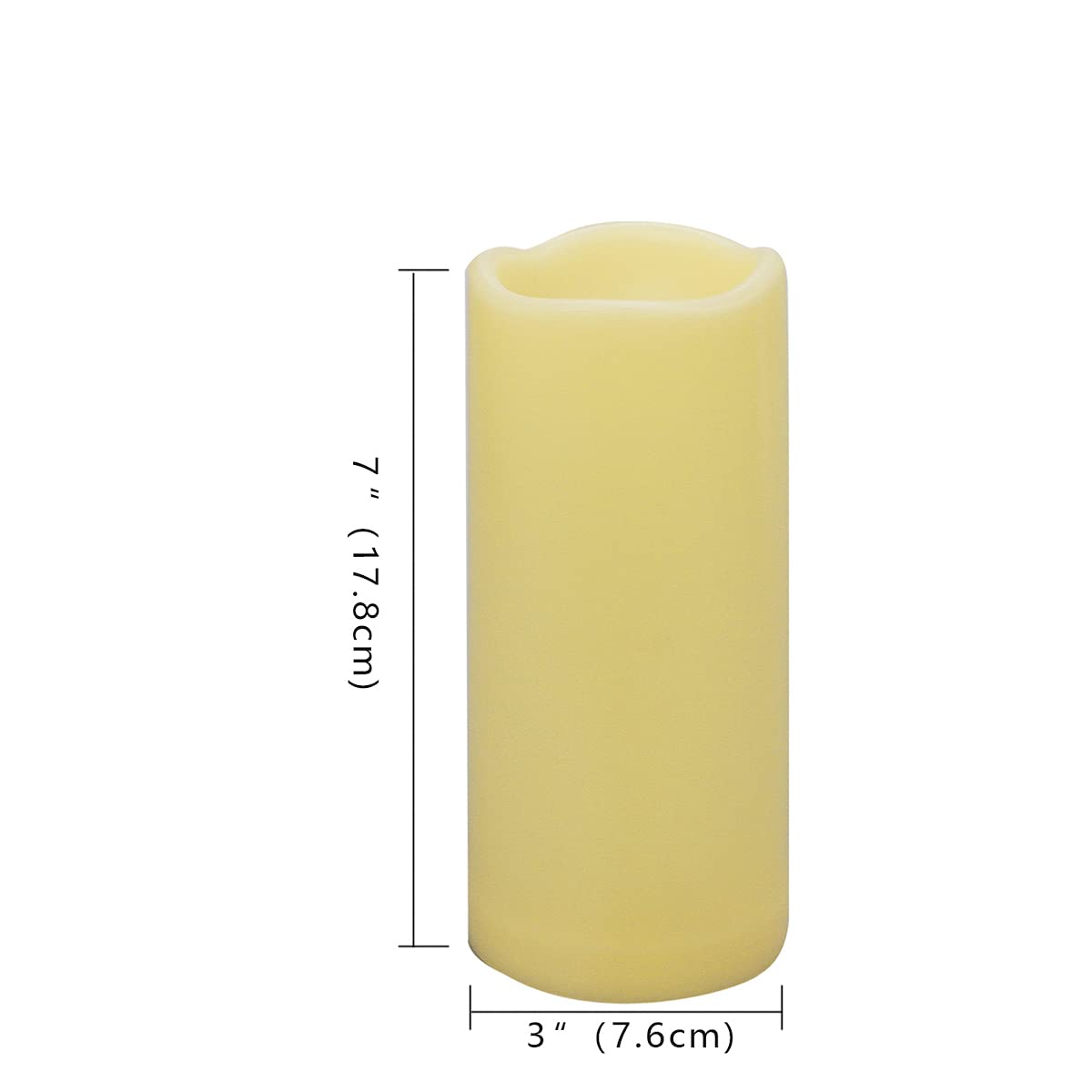 2PCS 7" Waterproof LED Flameless Timer Candles, 1000 Hours Long Battery Life/Flickering Battery Operated Electric Outdoor LED Large Pillar Candle for Outside Lantern Festival Decor etc.