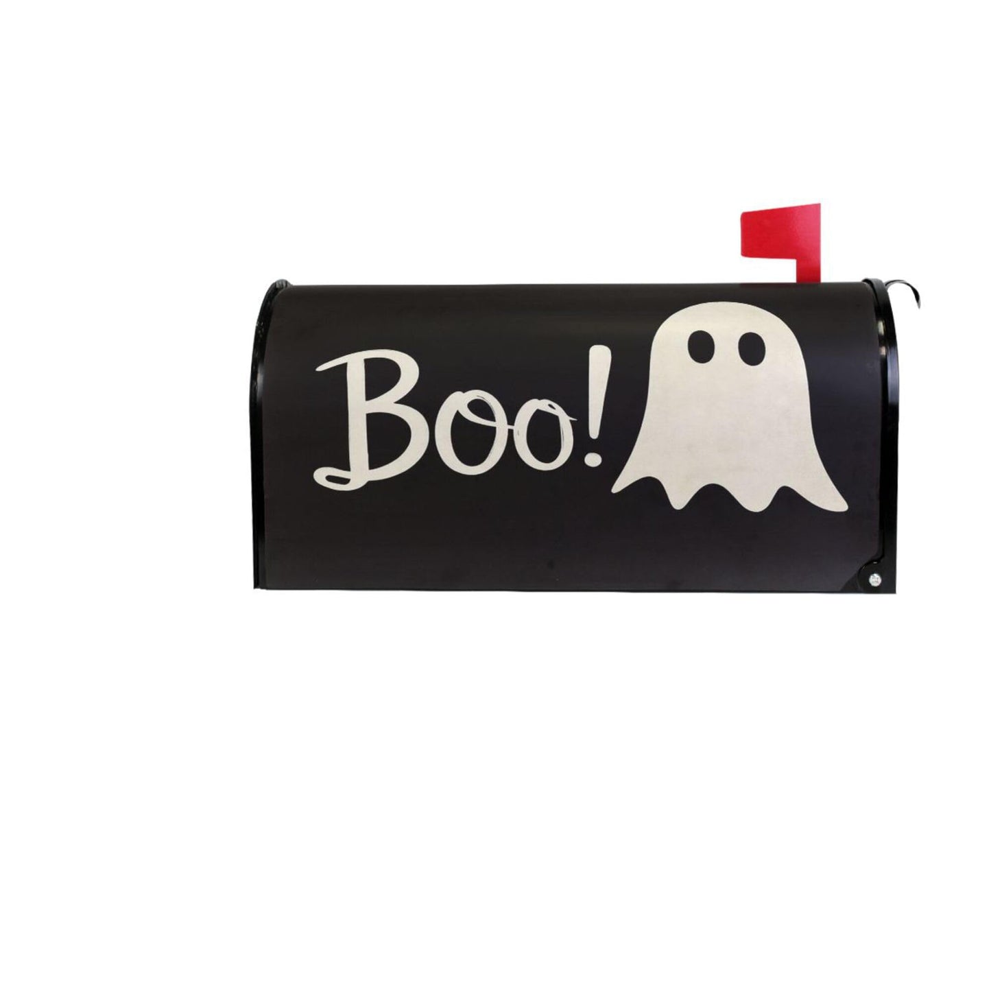 Wamika Halloween Ghost Boo Magnetic Mailbox Covers Spooky Skull Skeleton Black Mailbox Cover Standard Size Full Magnet Garden Yard Porch Mail Boxes Cover Holiday Decorations 21" L x 18" W