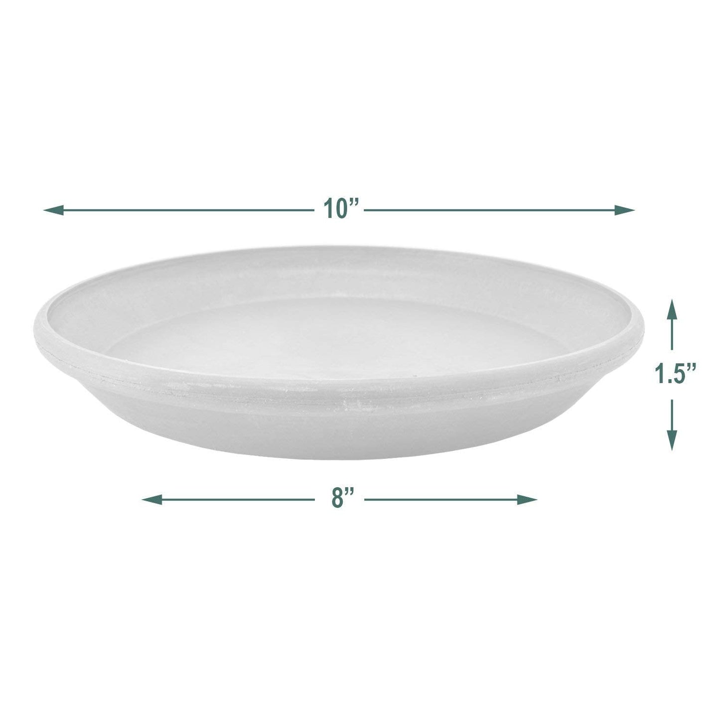 Arcadia Garden Products PSW Pot Collection AP25TCM 10-inch Plastic/Stone/Wood Composite Plant Saucer Drip Tray – No Drainage Hole (Drillable), Indoor/Outer Water Tray, Terra Cotta Marble Color