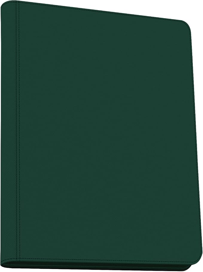 Trading Card Binder 4 Pocket, 240 Pockets Ringless PU Cover Card Collection Binder, Double Sided Card Binder Collector Album, Card Folder for MTG, TCG, Sports Cards, Game Card (Green, 4Pockets)