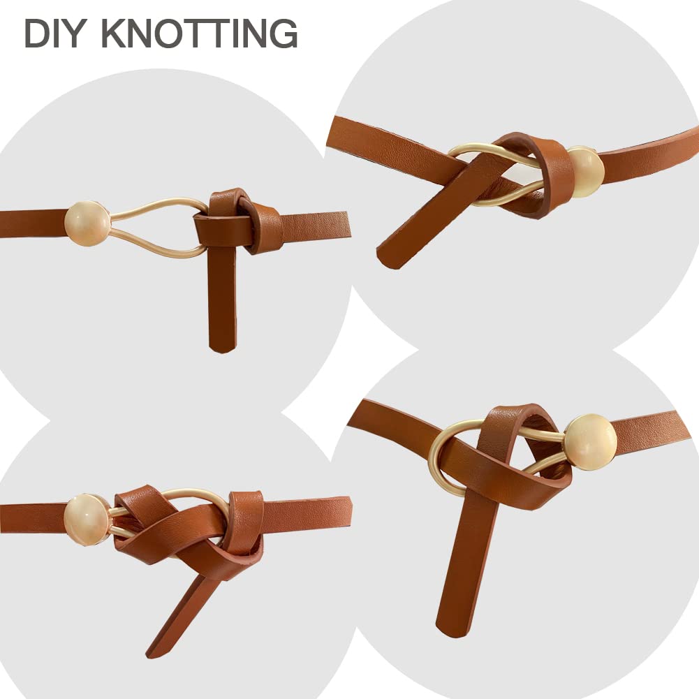 Leather Curtain Tie Backs, 4 Piece Minimalist Leather Drapery Tiebacks, Window Treatment Holdbacks, Housewarming Gift, Modern Home Decor Accessories (Brown)