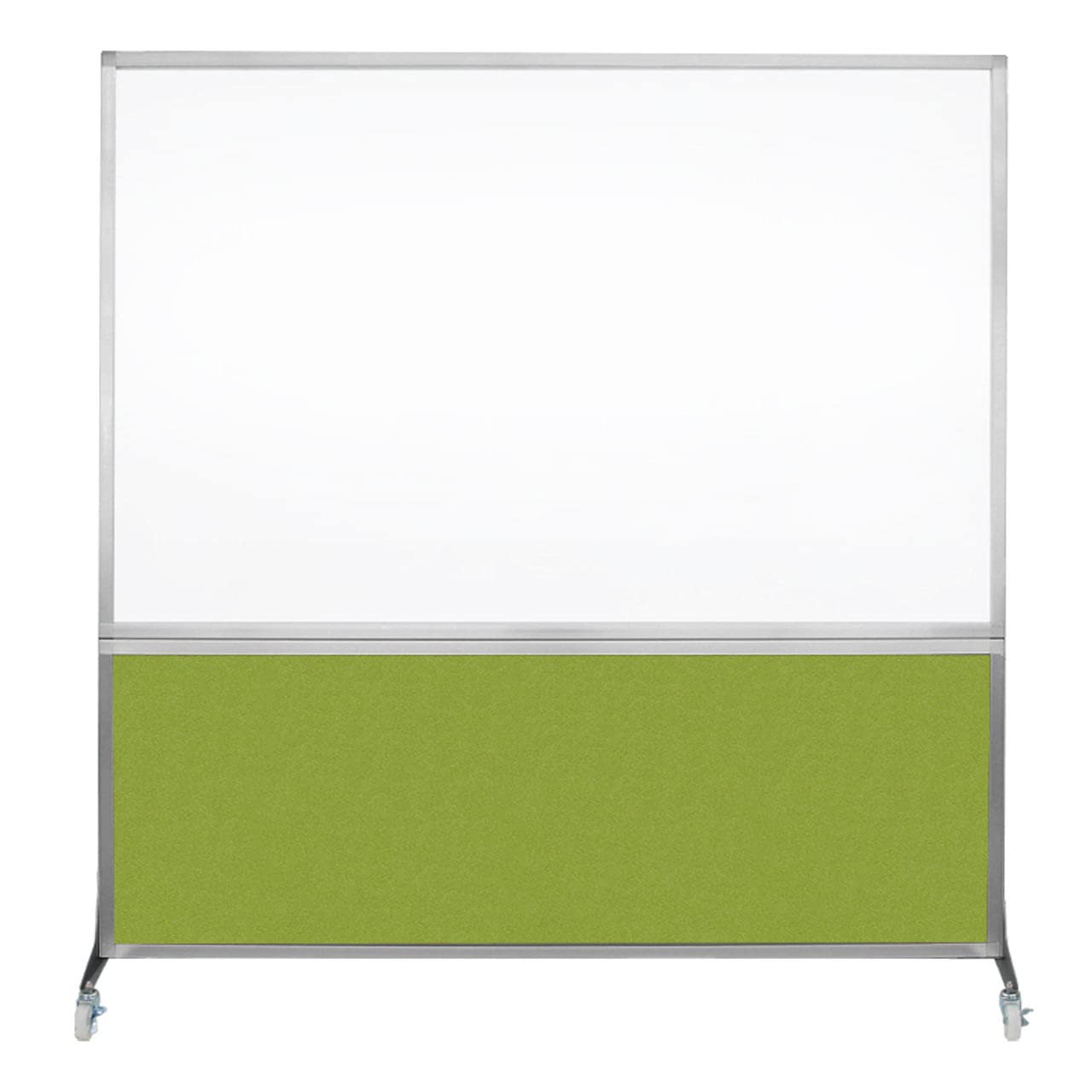 DivideWrite Mobile Whiteboard | Double Sided Dry Erase Board | Portable Office Cubicle Partition | Display for Classrooms, Conference Rooms, Meeting Areas and More | Cloud Gray 4' Wide X 6' Tall