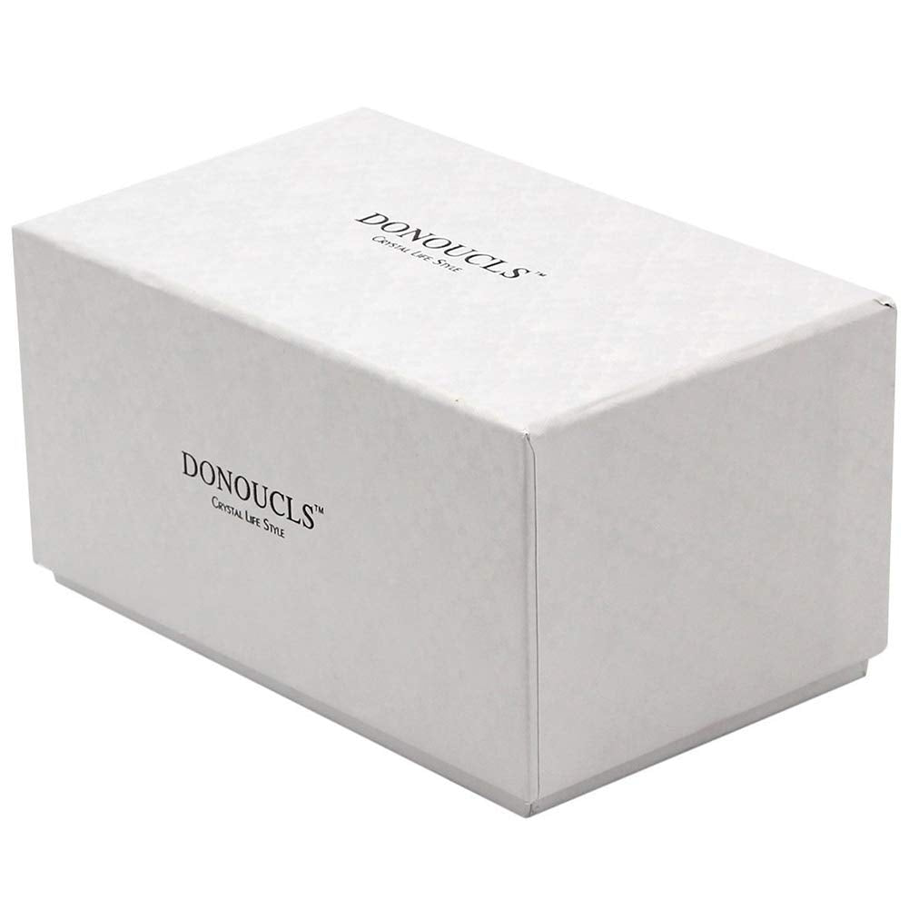 Donoucls Crystal Tealight Candle Holder Pack of 2 Party Dinner Hand-Cut 2.4'' X 1.7'' Clear