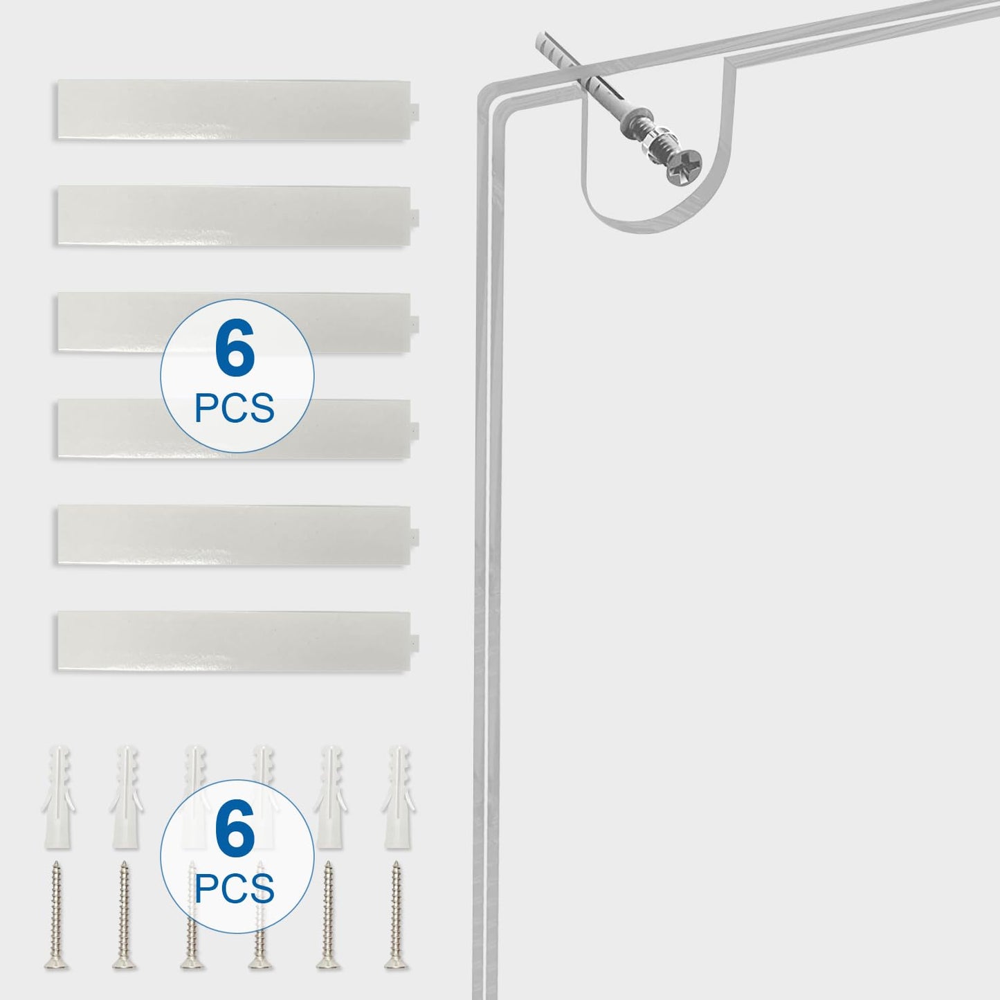 BlueValley 3 Pack Acrylic Wall Sign Holder 8.5x11 Horizontal - Clear Plastic Flyer, Document & Poster Frame for Office, Restaurants, Classrooms, Trade Shows - Wall Mounted Display with Screws & Adhesive Tape