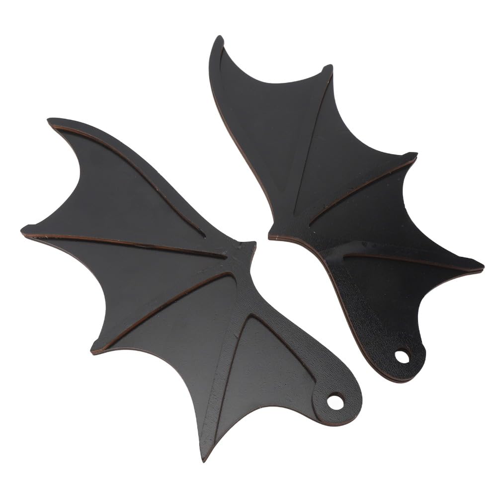 Limen Wooden Bat Wing Decoration 2 Pcs – Funny License Plate Decor, Composite Wood Wall Art for License Plate & Party, Gothic Car Decor,(6.89 * 4.53in)