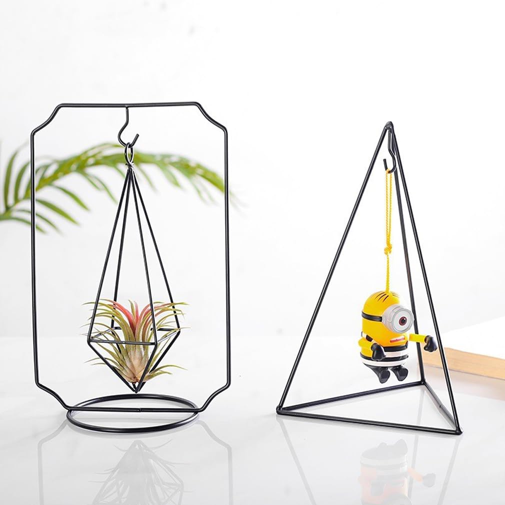 Maibloln Ornament Display Stand Hanger Rack Hook Chrismas Ornament Party Decoration Holder Air Plant Flower Pot Hanging Terrarium Home Office Decoration(D-Style)