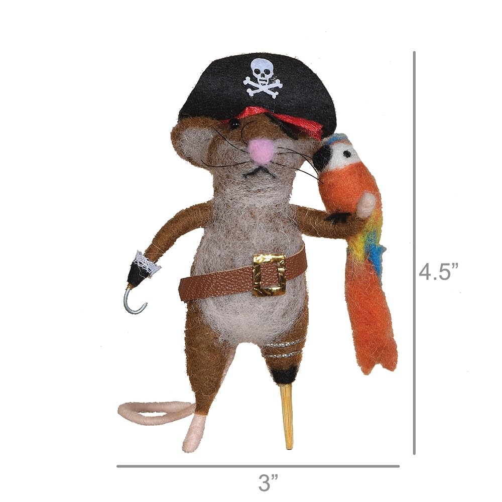 HomArt Felt Pirate Mouse Ornament