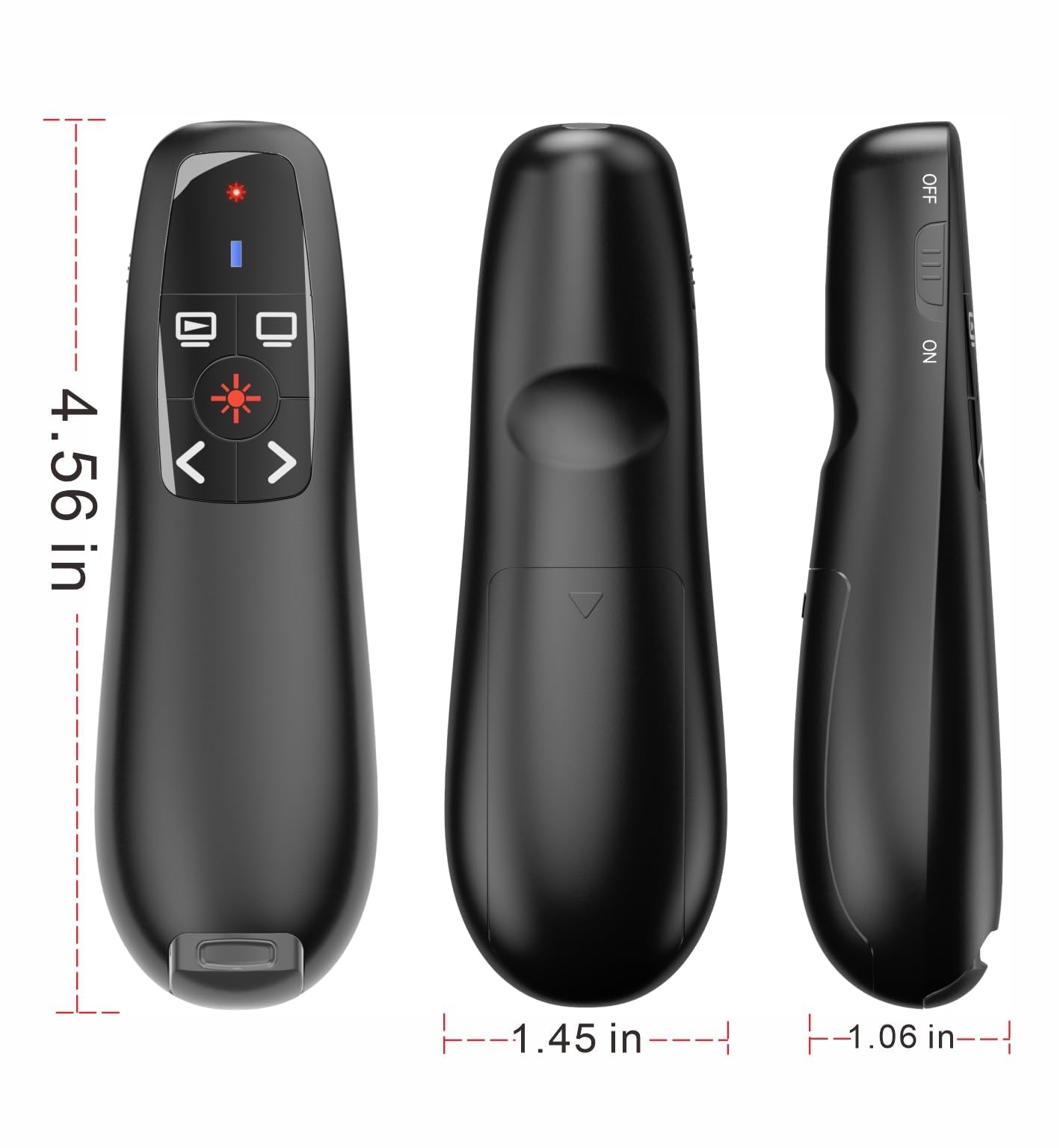 Presentation Clickers Wireless Presenter Remotes for PowerPoint, Powerpoint Clicker with Volume Control PowerPoint Slide Advancer for Mac, Receiver with Dual Functions,Computer, Laptop, LBBYDDLL