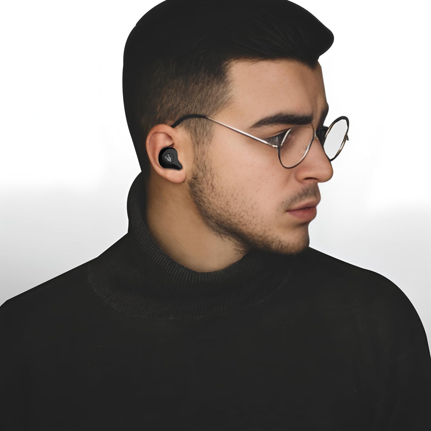 ICESOMNUS Sabbat X12 PRO Semi in-Ear Wireless Earbuds, Bluetooth 5.4 TWS Headphones with Comfortable Open-Fit Design, Clear Calls, Button Siri Control, 30H Long Battery Life,IPX5 Waterproof(Black)