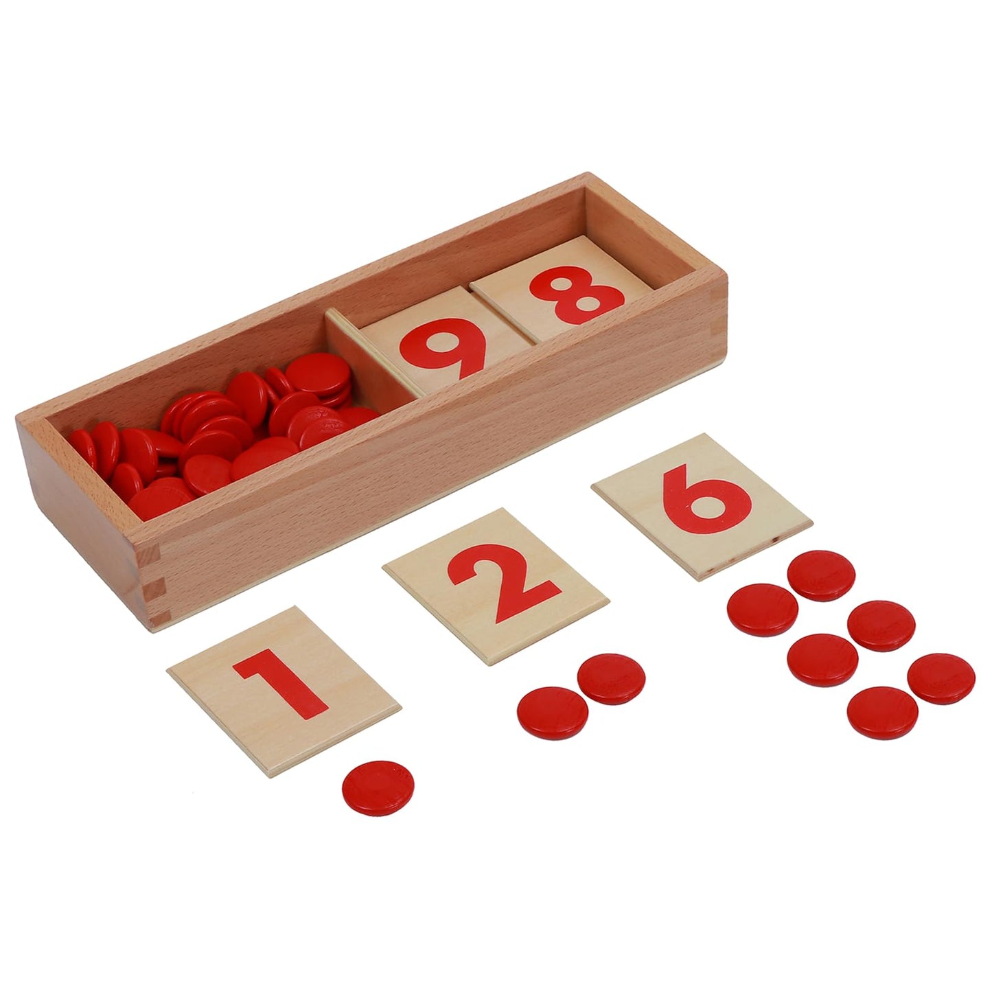 Adena Montessori Cards & Counters - Math Games & Teaching Numbers Counting Toys