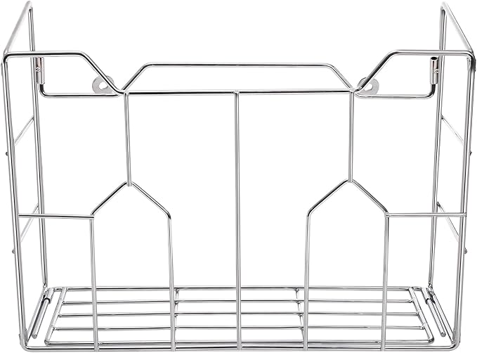 Cididu 2 Pack Kitchen Wrap Organizer Rack Wall Mount, Cabinet Door Organizer Storage, Wall Rack Basket Sturdy Steel Wire, Tall Inside Cabinet Holder for Aluminum Foil Plastic Wrap Wax Paper