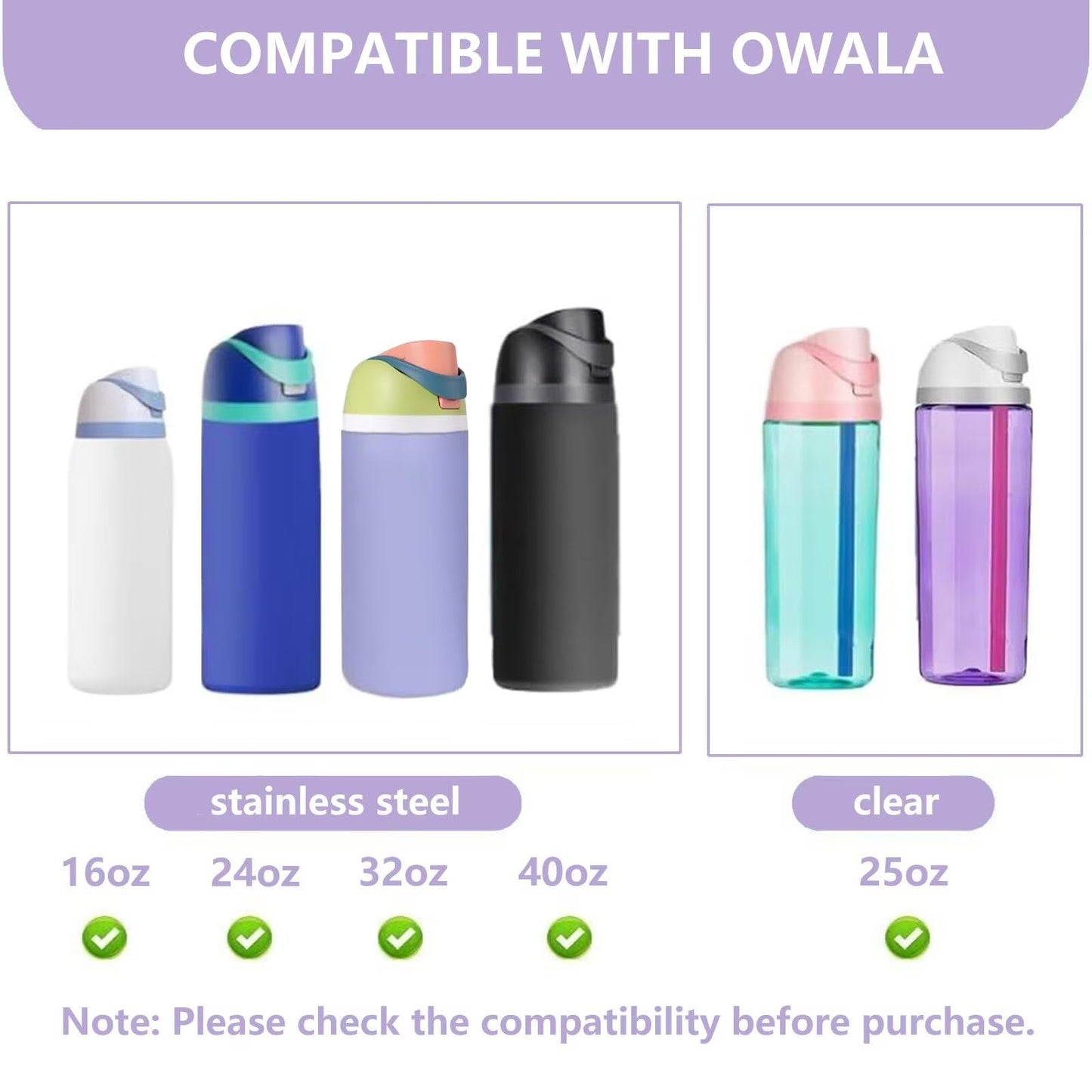 Replacement Lid for Owala Freesip, One Button Water Bottle Top Replacement Cap Compatible with Owala Cup 16oz 24oz 32oz 40oz, Leakproof Lids Accessory,BPA-Free,No Water Leakage