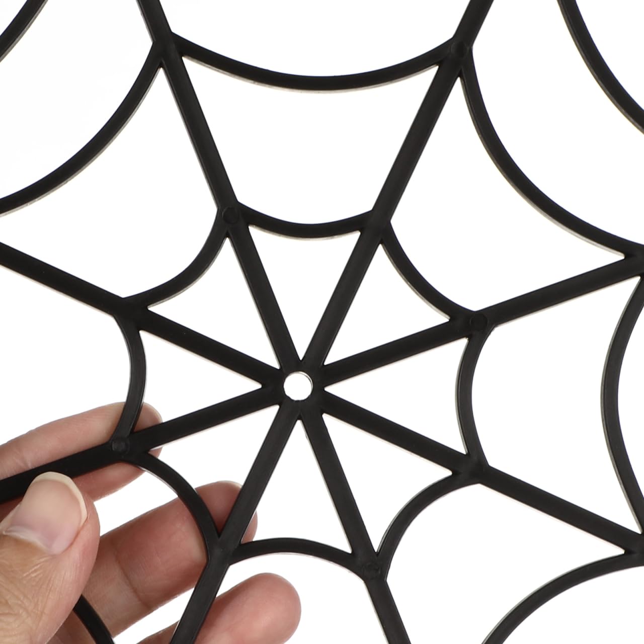 BESTOYARD 12Pcs Halloween Spider Webs Decorations, 8-Inches Fake Cobwebs, Plastic Props for Haunted House, Outdoor Wall, Yard, Porch
