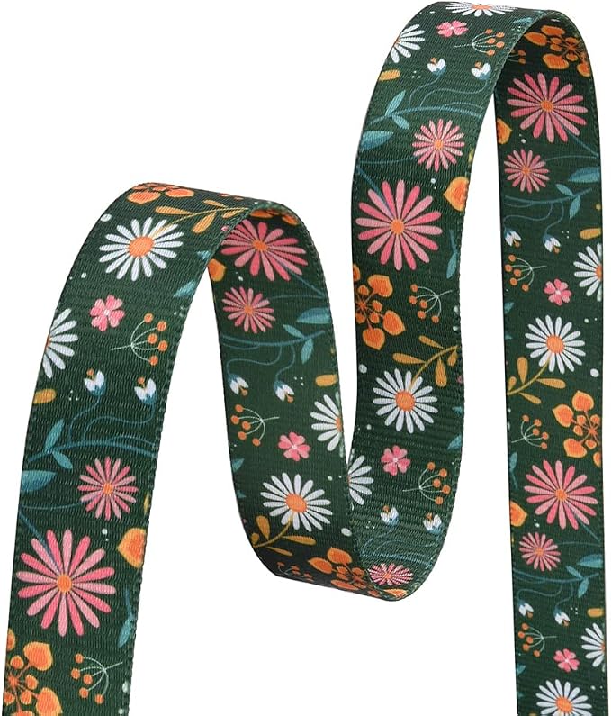 Mihqy Dog Collar with Bohemia Floral Tribal Geometric Patterns - Soft Ethnic Style Collar Adjustable for Small Medium Large Dogs(Dark Green Flower,XS)