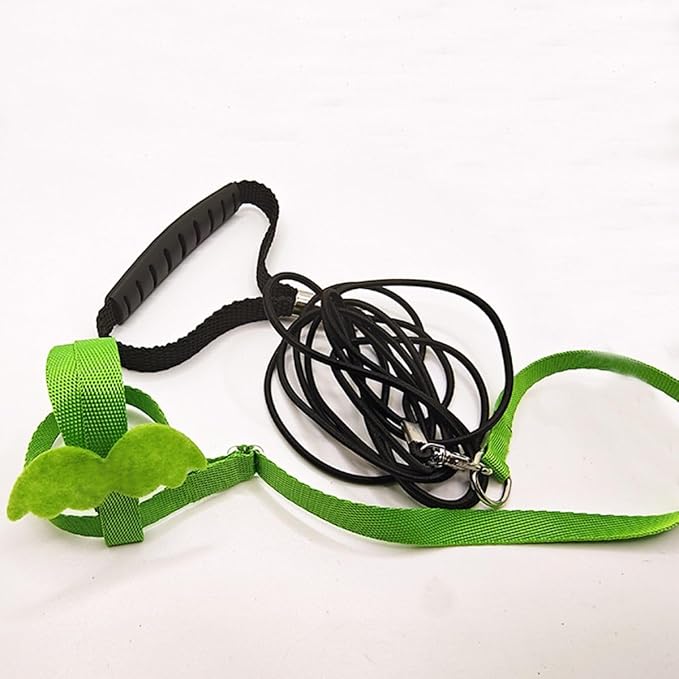 Pet Parrot Bird Harness and Leash, Adjustable Training Design Anti-Bite, Bird Nylon Rope with Cute Wing for Parrots, Suitable for Macaw Cockatoo Cockatiel Lovebird Conure African Grey (Pink,XS)