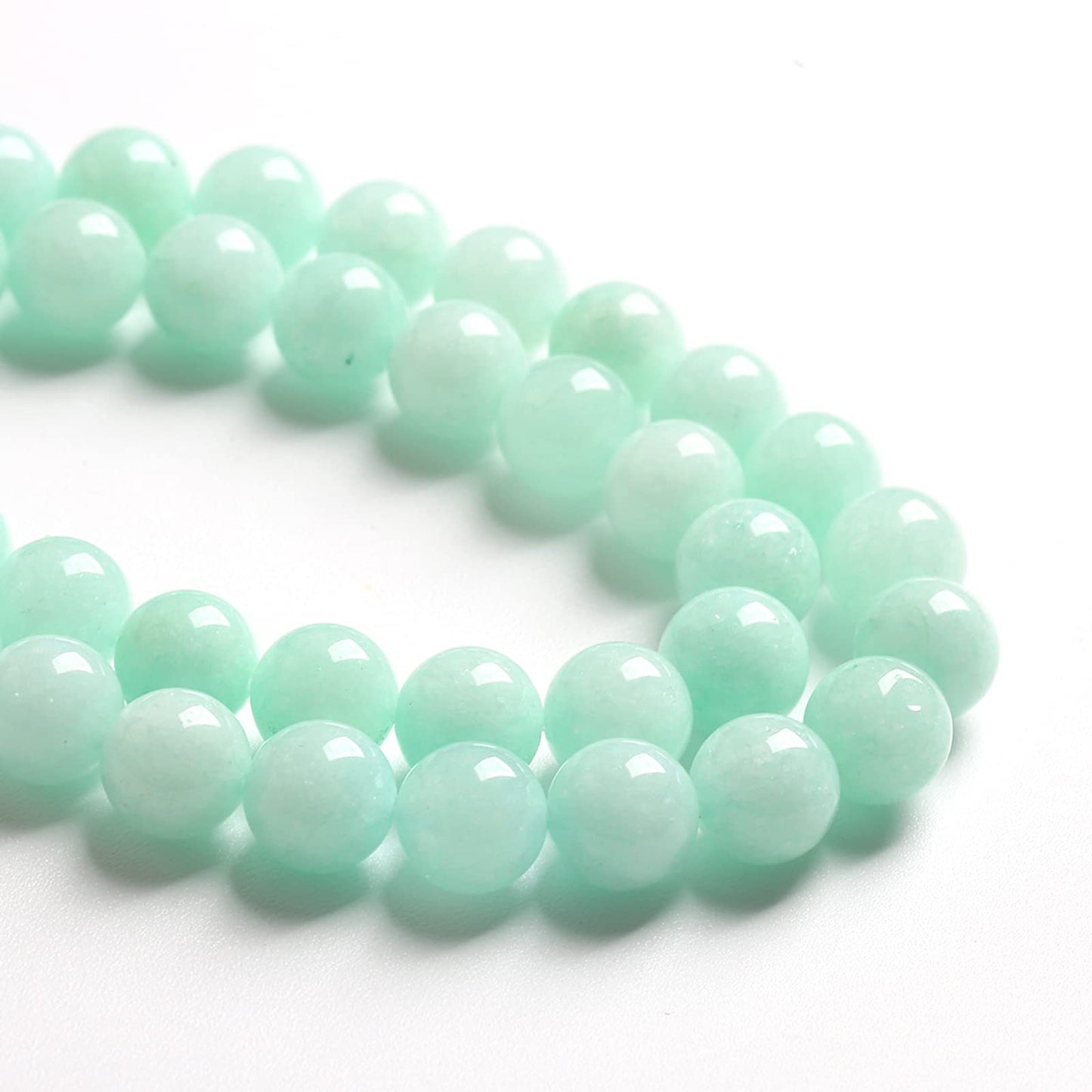 6MM 60PCS Natural Stone Amazonite Chalcedony Loose Beads for Jewelry Making DIY Bracelet Necklace 1 Strand