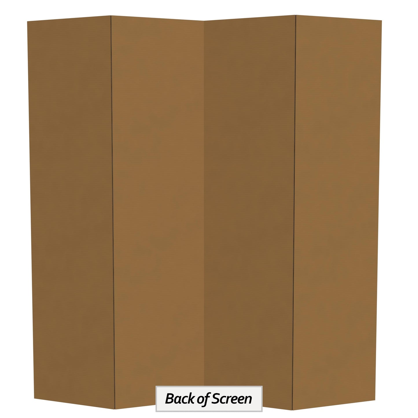 6 ft. Tall Brown Temporary Cardboard Folding Screen - 4 Panel