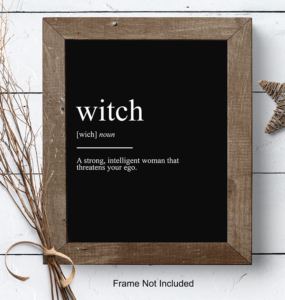 Witch Pagan Wall Art & Decor - Wicca Wiccan Witchcraft Altar Supplies - Gothic Home Decor - Goth Room Poster Print - Black Magic Wall Print - Witchy Gifts for Women
