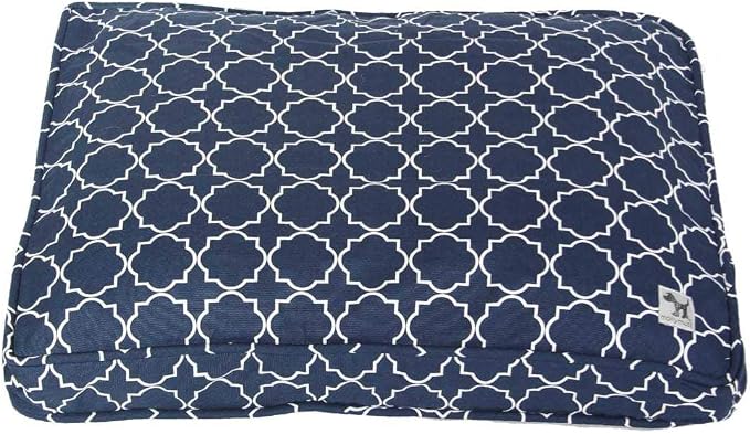 Molly Mutt Sheepy Wool-Filled Crate Pad, GOTS-Certified 100% Organic Cotton Canvas Cover with Soft 100% Natural Wool Insert, Ideal for Dog Bed or Kennel, Romeo & Juliet, 48" x 30" x 2.5"