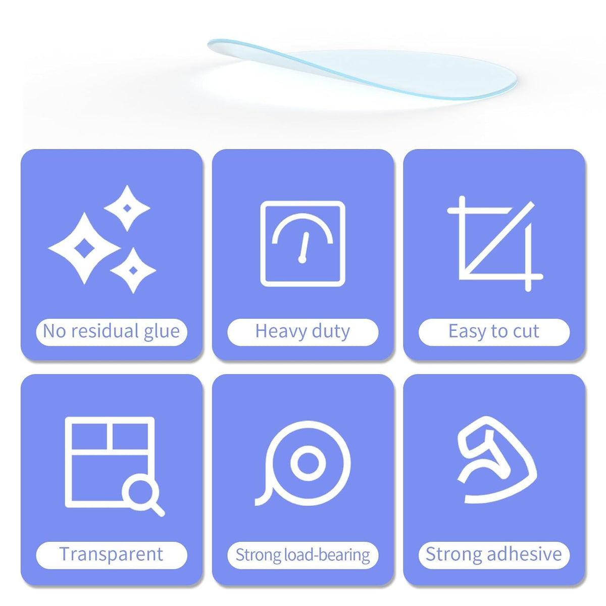 50PCS Heavy Duty Double Sided Adhesive Mounting Circle Tape- Waterproof,Strong Adhesion,Clear, High Strength,No Residue Removability for Hanging,Wall Mounting, Home Decor,Adhesive for Shower
