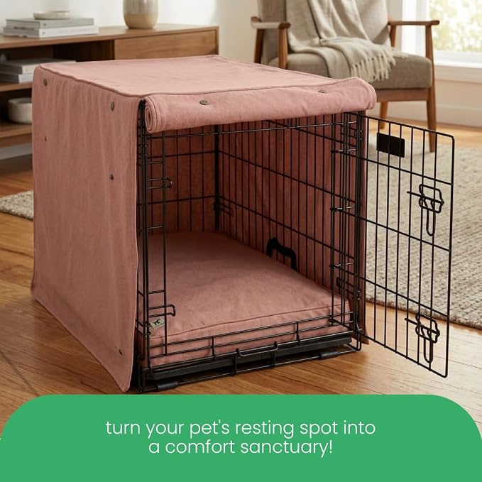 Molly Mutt Kyoto Dog Crate Cover, GOTS-Certified 100% Organic Cotton Canvas Cover for Dog or Puppy Kennel and Cage, Washable, Free of Harmful Chemicals, X-Large, Fits 42"x28"x31" Crate