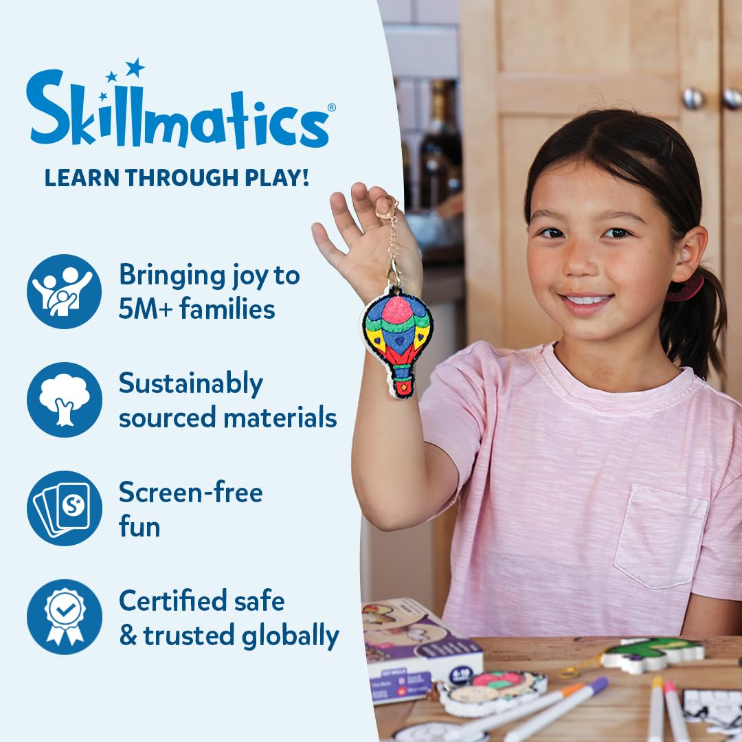 Skillmatics Scissor Skills Activity Book - Snip Snip, 25 Cutting Activities for Preschoolers, Felt Craft Kit, 2 Child-Safe Scissors, Fine Motor Skills, Screen-Free Fun, Gifts for Kids Ages 3-7