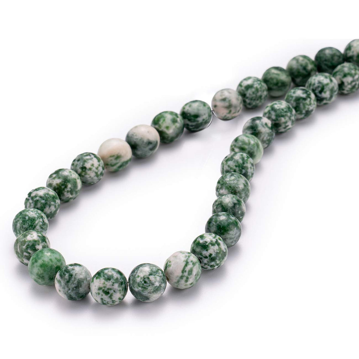 BEADIA Natural African Jade Stone Round Loose Semi Gemstone Beads for Jewelry Making 6MM 61PCS