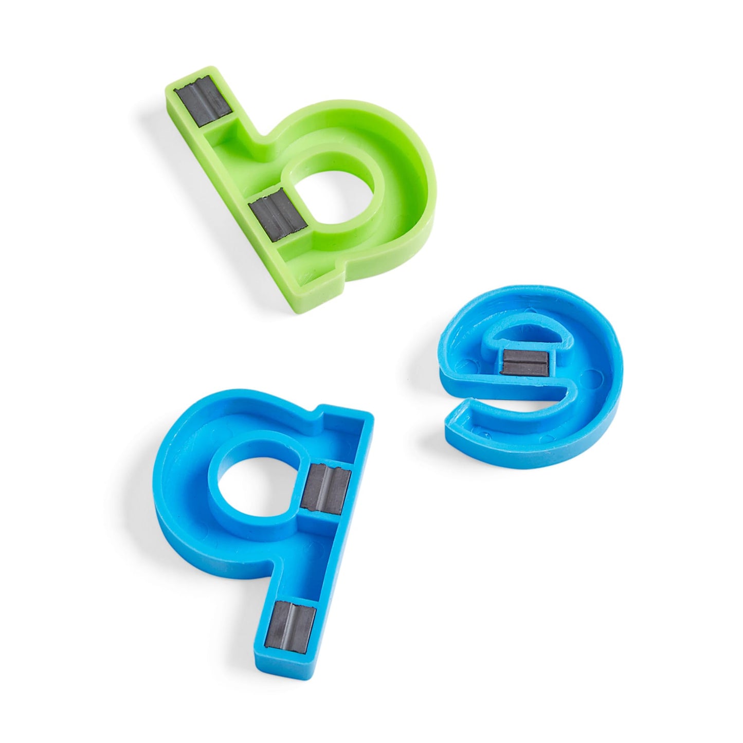 hand2mind Rainbow Lowercase Magnetic Letters, Plastic, Alphabet, Letter Recognition for Kindergarten, Word Building Magnets, 6 Count