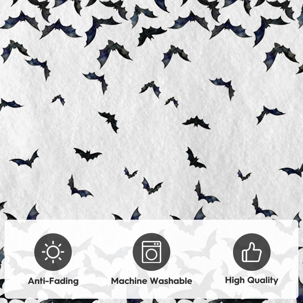 Artoid Mode Bat Halloween Door Mat, Party Home Decor Low-Profile Non-Slip Washable Throw Rug for Kitchen Entryway Front Door Bedroom Bathroom Indoor 2x3 Feet
