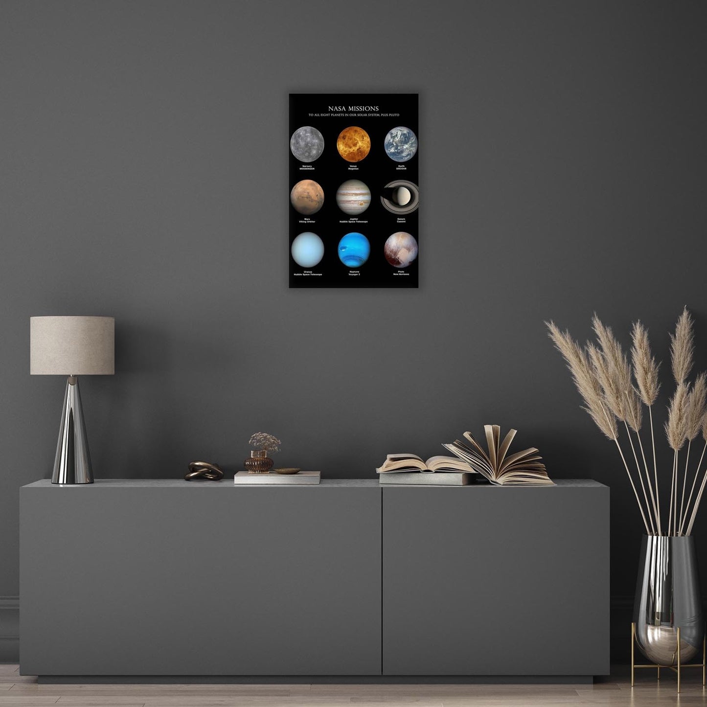 Solar System Educational Planet Poster Universe Infographic Star Life Cycle Astronomy Knowledge Suitable For Living Room Dormitory Bedroom Wall Decoration 16x24in Framed