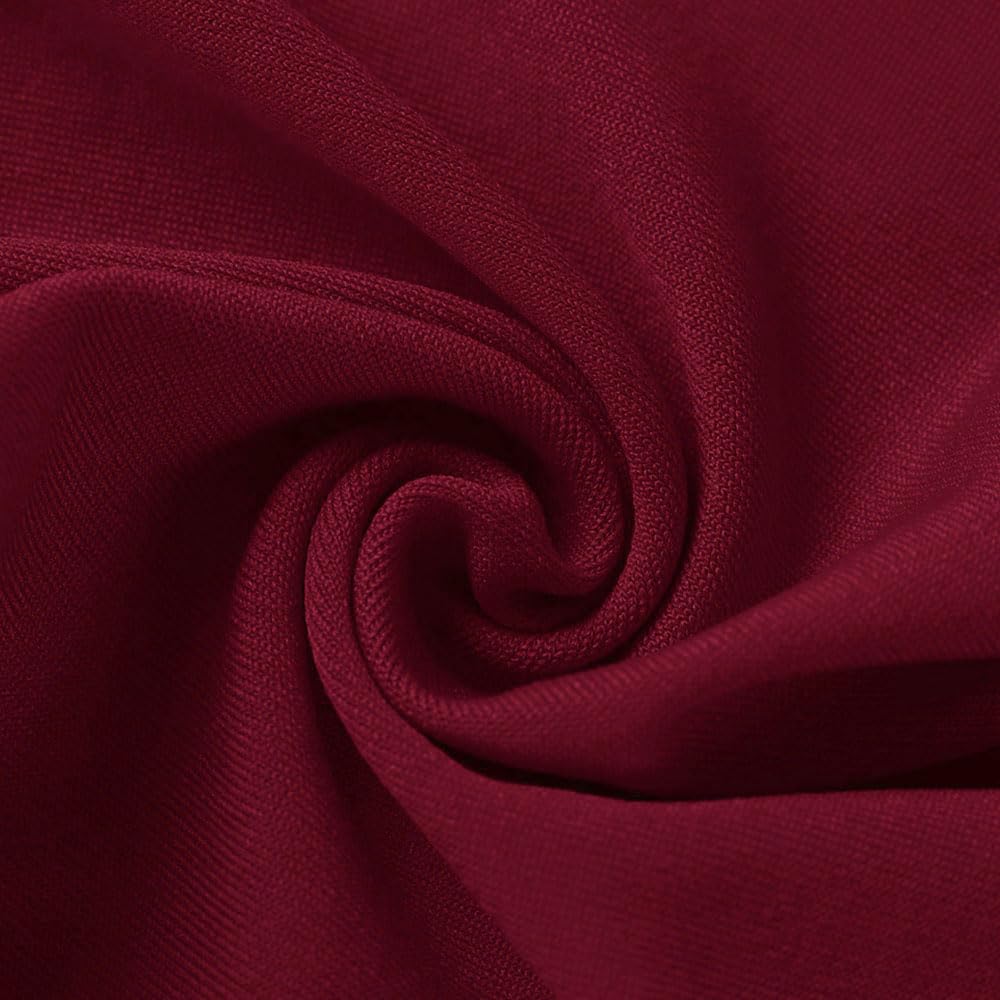 MAGTOWNE Burgundy Chair Sashes 50 Pack with Gold Buckle Slider, Spandex Wine Red Chair Bands Bows for Folding Chairs Wedding Party Banquet Décor