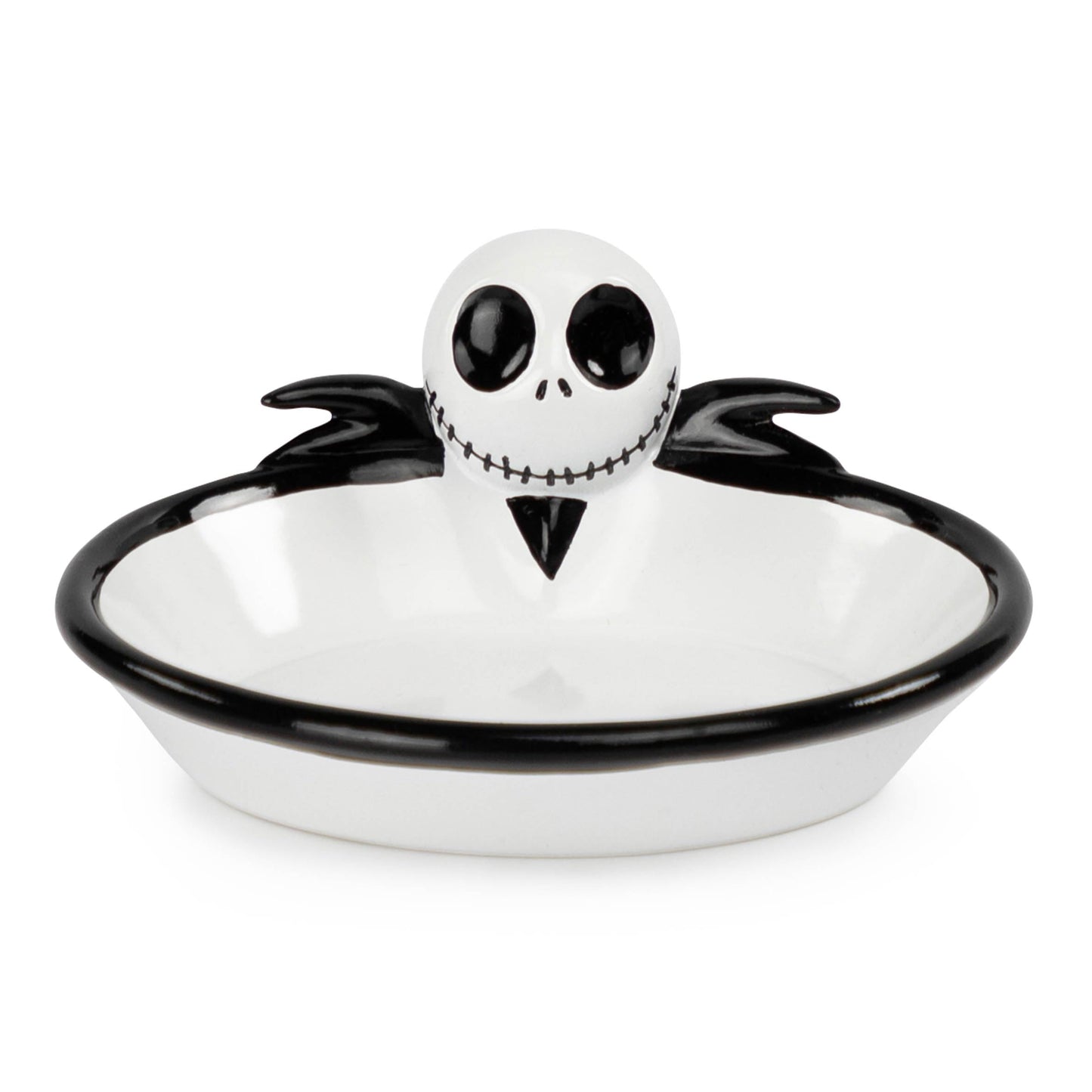 Disney Nightmare Before Christmas Soap Dish - Black & White Resin Sponge Holder/Jewelry Dish Features Jack Skellington - Bathroom Décor