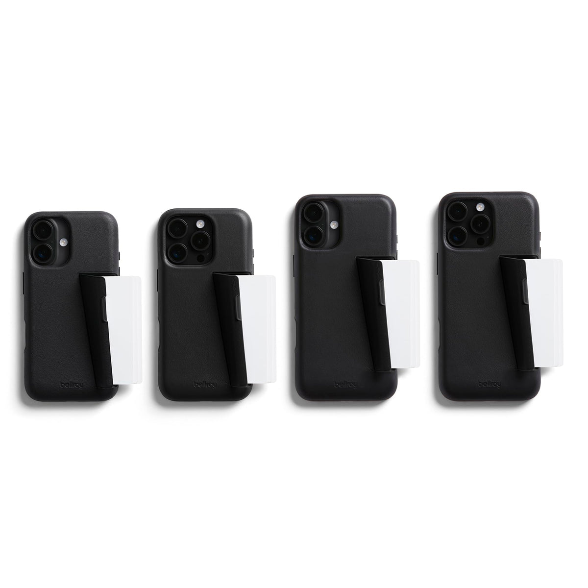 Bellroy Phone Case – 3 Card for iPhone 16 Pro Max (Leather iPhone case, Phone Wallet) - Black