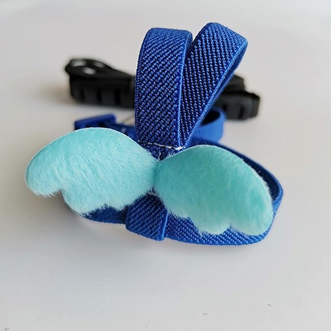 Pet Parrot Bird Harness Leash Adjustable Bird Flying Harness Traction Rope with Cute for Parrots Budgerigar Lovebird Cockatiel Mynah Outdoor Training Toy (Cockatiel/Green-cheeked Conure,Blue)