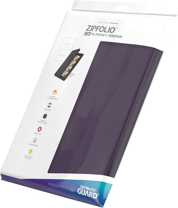 Ultimate Guard Zipfolio 320 – 16 Pocket Xenoskin Purple