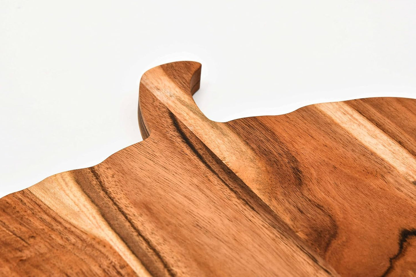 FIRKIRI Pumpkin Shaped Wood Cutting Chopping Board for Kitchen Decoration, Gothic Cutting Boards with Handle, Charcuterie Wooden Boards, Serving Platter Christmas Gift 30L x 32.5W cm 12"L x 13"W