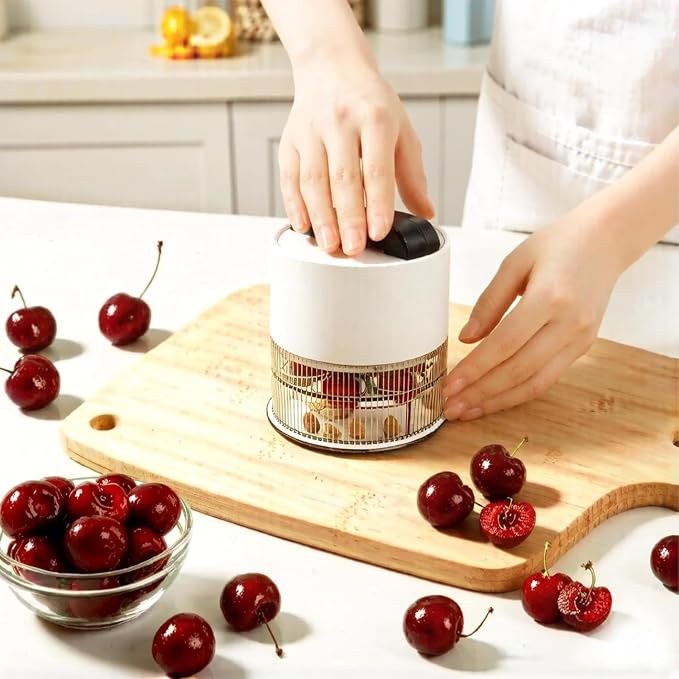 Cherry Pitter Multiple, Cherrys Pitter Corer Tool, Quick Portable Cherry Pitting Tool, Easy to Use for Making Cherry Jam - Pit 7 Cherries at Once, Saving Time & Effort-Dishwasher Safe