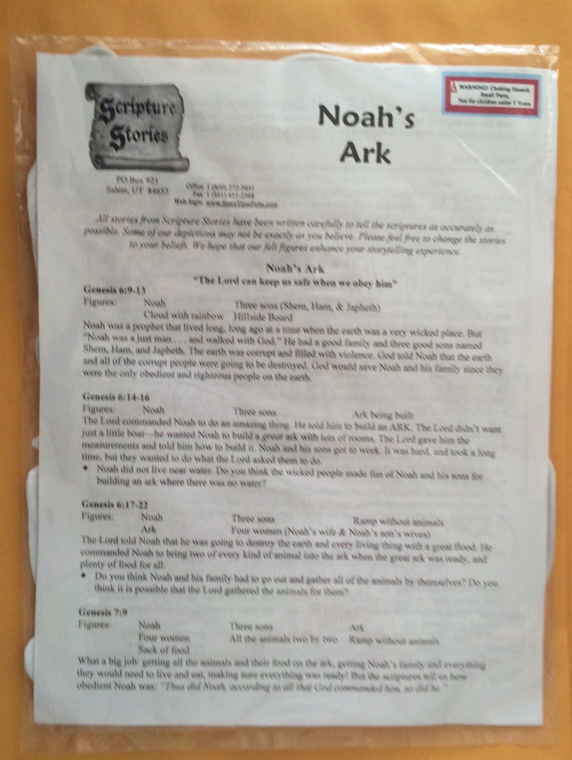 Story Time Felts Noah's Ark Bible Felt Figures for Flannel Board Stories Noah Animals Ark (Medium Precut- Adult 4.75" Tall)