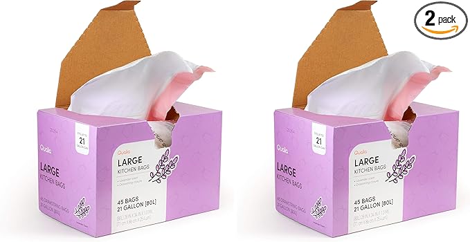 QUALIA LAVENDER SCENTED 21 Gal / 80 Liter | Drawstring Closure Trash Bag |