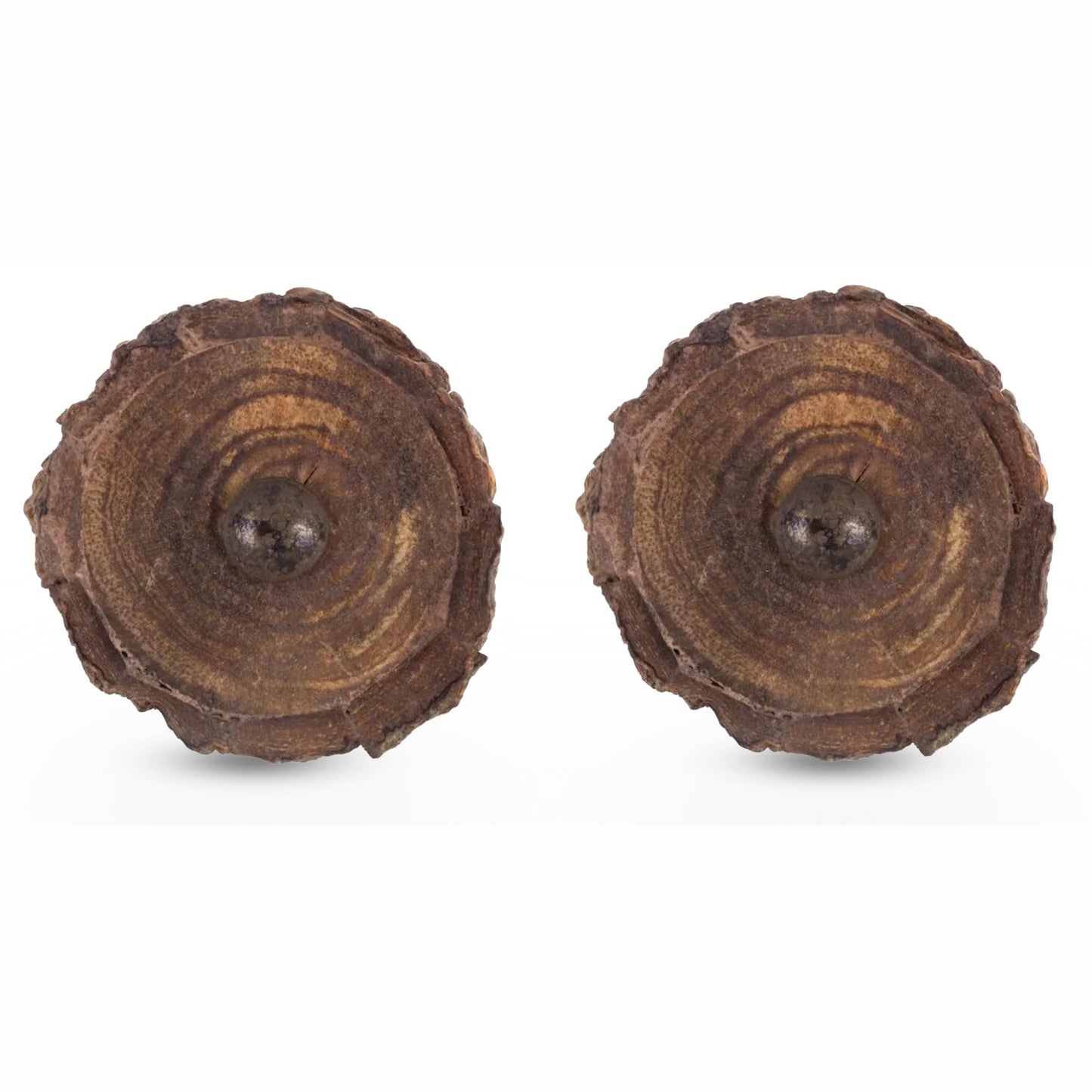 Rustic Edge Stump Wood Knob – Premium Decorative Knobs for Cabinets and Drawers – Novelty Furniture Knobs and Pulls for DIY Hardware Crafts – Vanity, Dresser Hardware for Home Decor - Set of 2