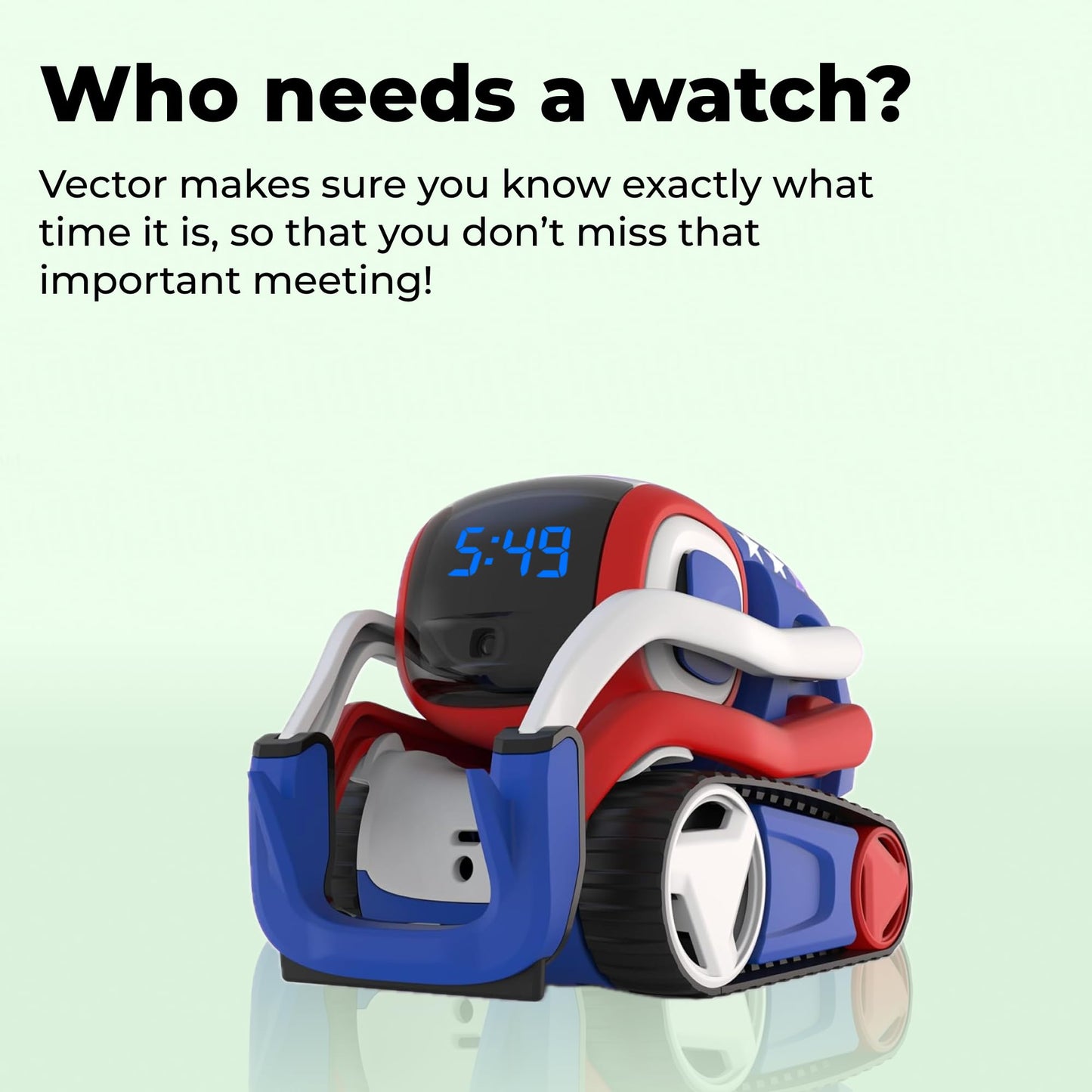 Anki Vector 2.0 AI ChatGPT Connected Robot Companion – Smart Autonomous Home Robot with Face Recognition and Voice Conversations - ChatGPT Subscription Required (Red, White & Blue)