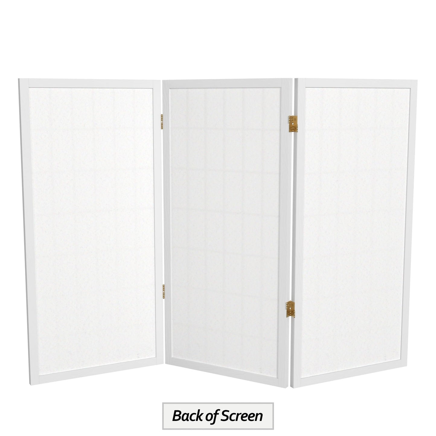 3 ft. Short Window Pane Shoji Screen - White - 3 Panels
