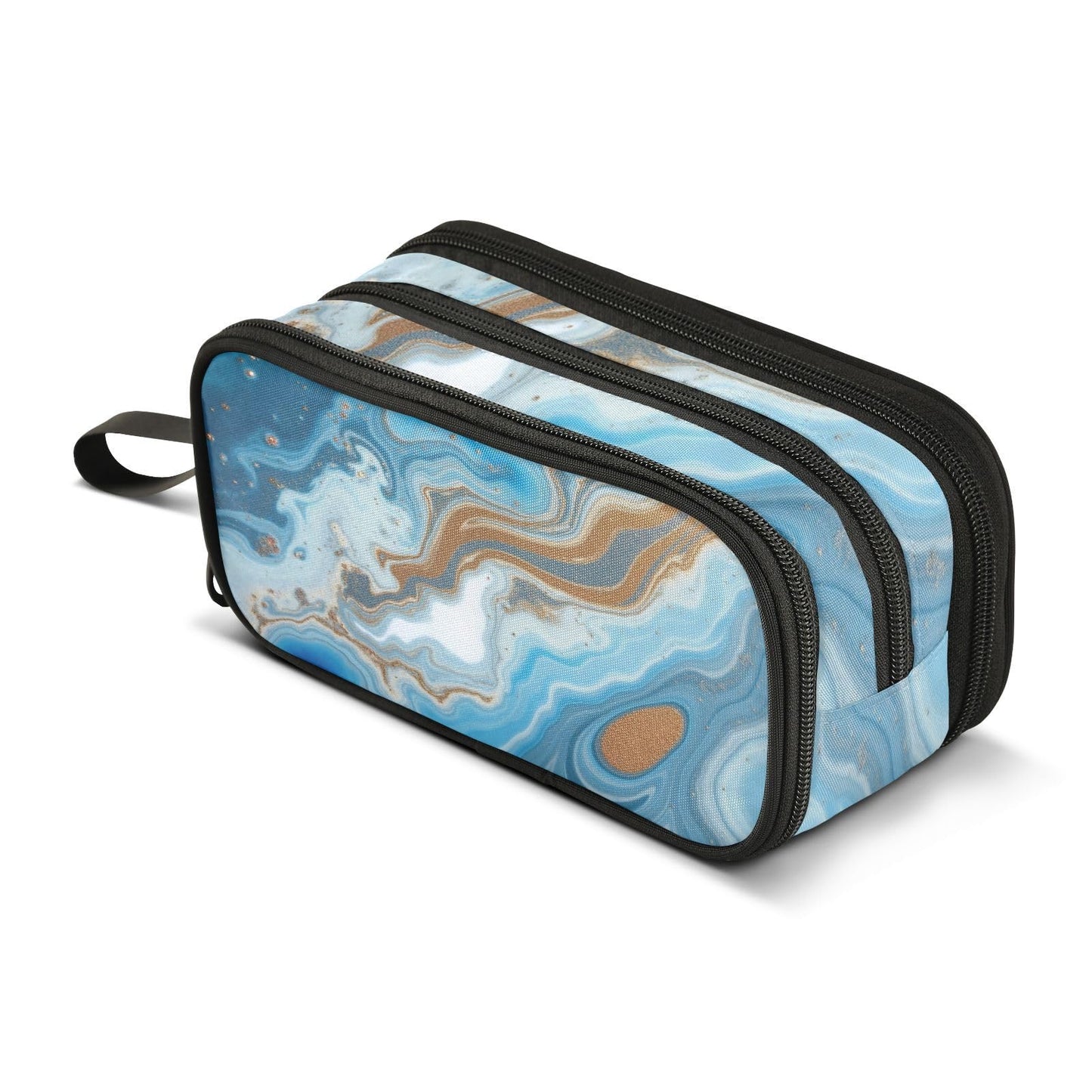 Kcldeci Green Marble Pencil Case, Abstract Gold Glitter Stone Big Capacity Pencil Pen Case Pencil Bag Pouch Holder Box For Middle/High School Office College Adult Girl and Boy