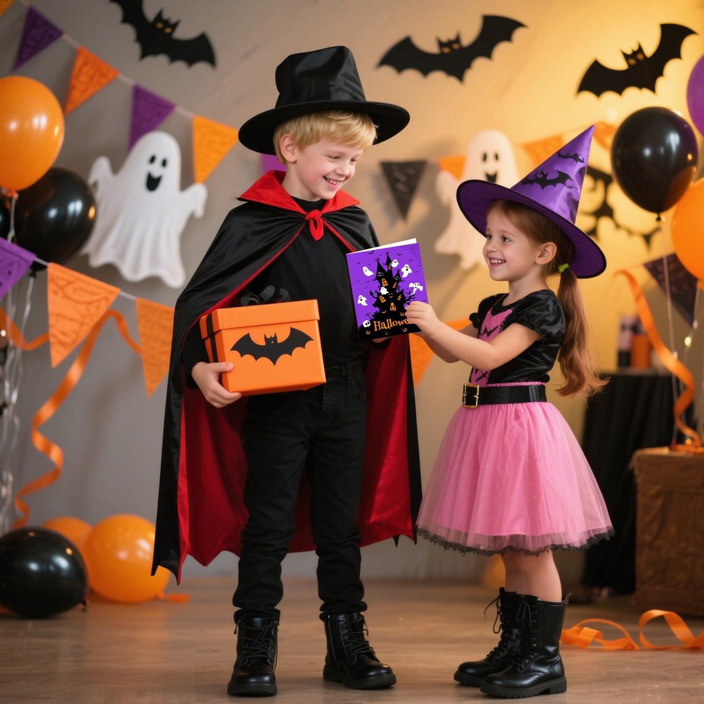 NEBURORA 30 Pack Halloween Greeting Cards with Envelopes and Stickers for Happy Halloween Party Favors Gifts Bag Fillers
