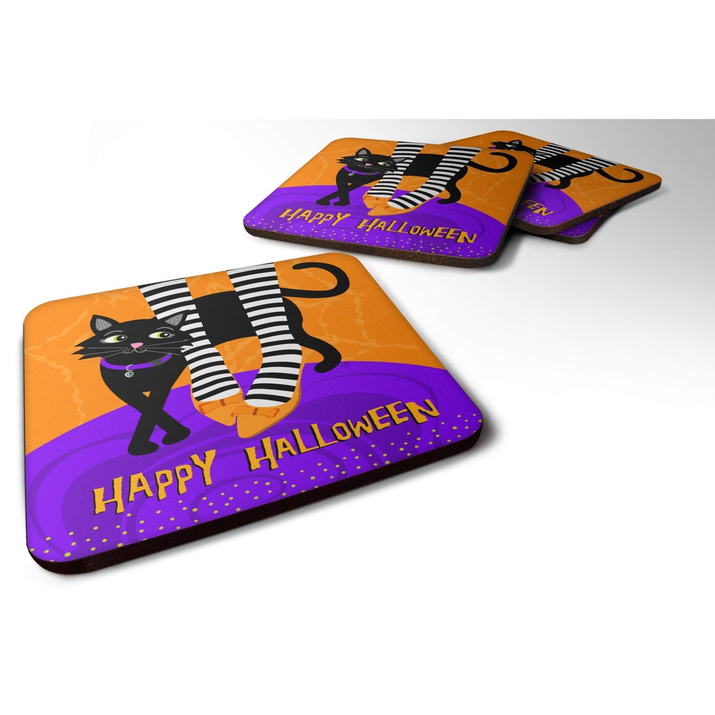Halloween Witches Feet Foam Coaster Set of 4